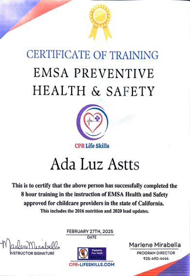 Certificate of Training